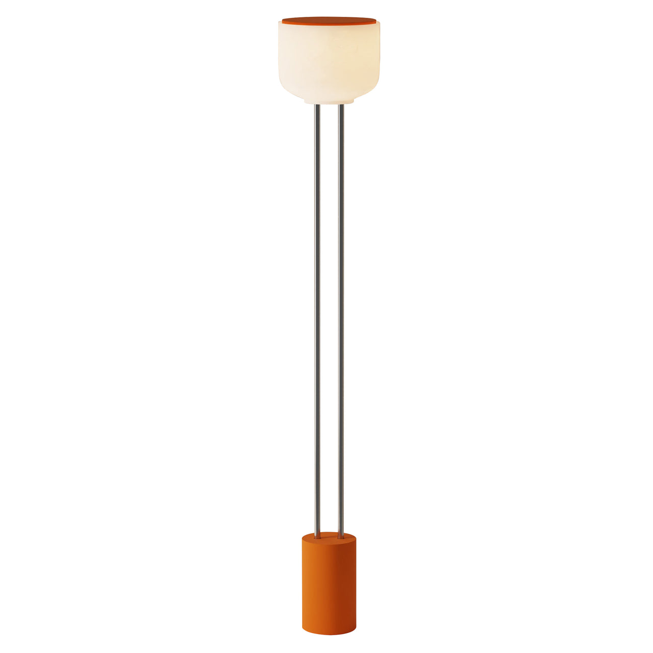 Arpeggio Floor Light: Persimmon + Chrome