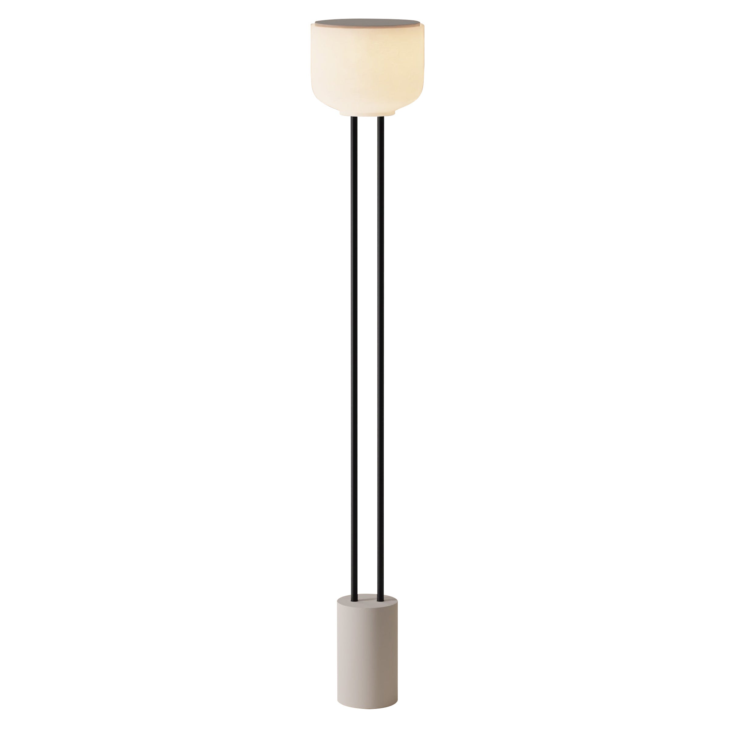 Arpeggio Floor Light: Stone + Black