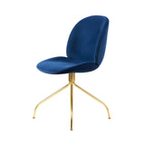 Beetle Meeting Chair: Swivel Base + Full Upholstery + Brass Semi Matt