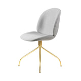 Beetle Meeting Chair: Swivel Base + Full Upholstery + Brass Semi Matt