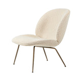 Beetle Lounge Chair: Conic Base + Fully Upholstery + Antique Brass