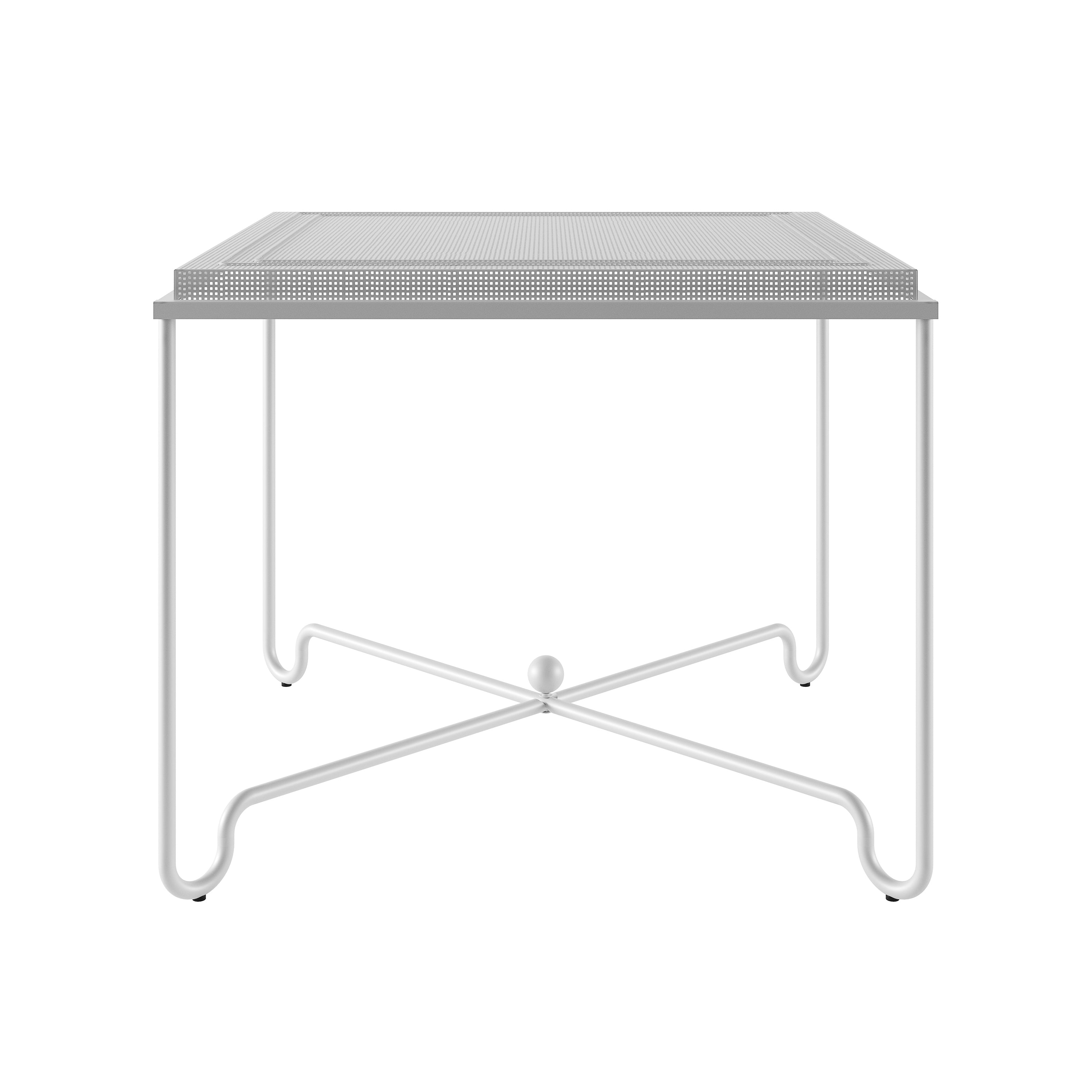 Tropique Dining Table: Outdoor + White Semi Matt