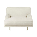 Flaneur Lounge Chair: Antique Brass + Fixed Cover