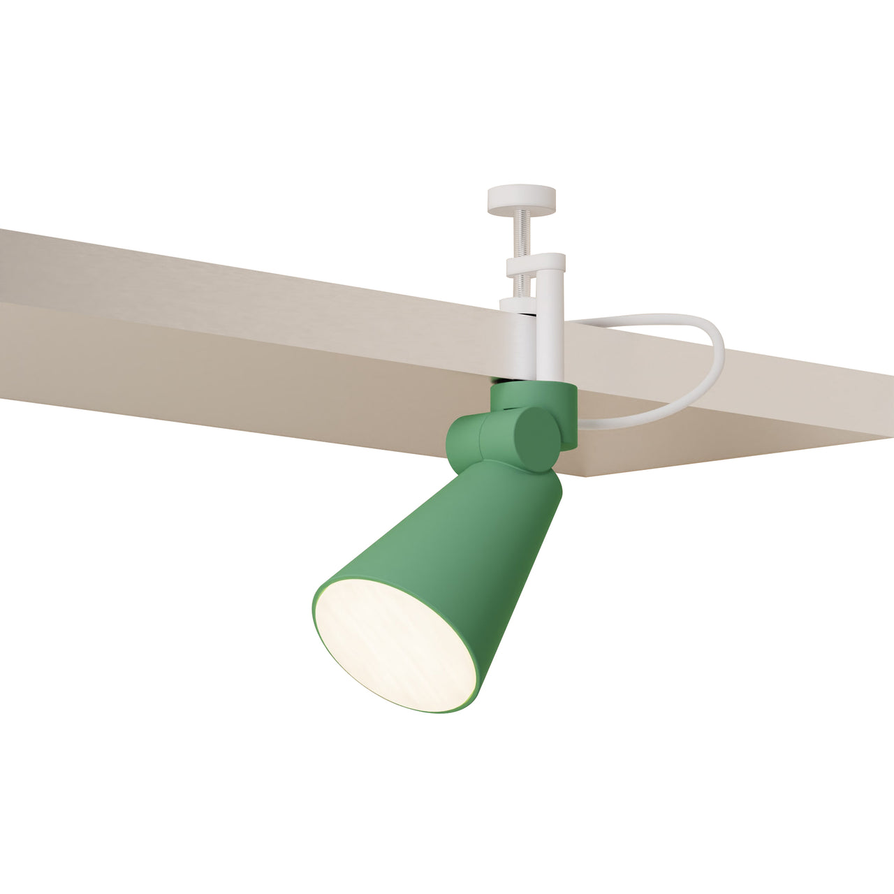 Aim Clamp Light: Sage + White
