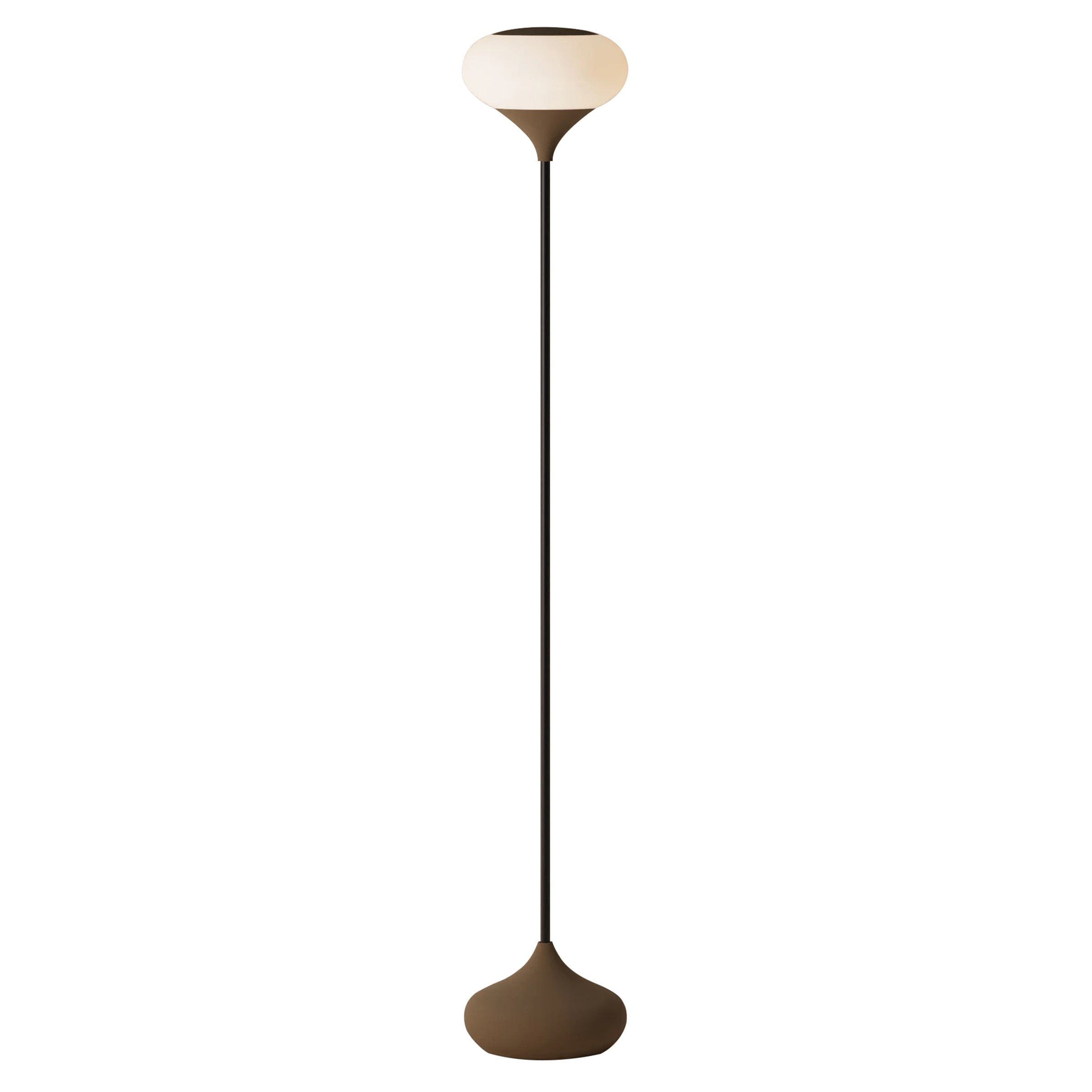 Kobble Floor Light: Walnut + Black
