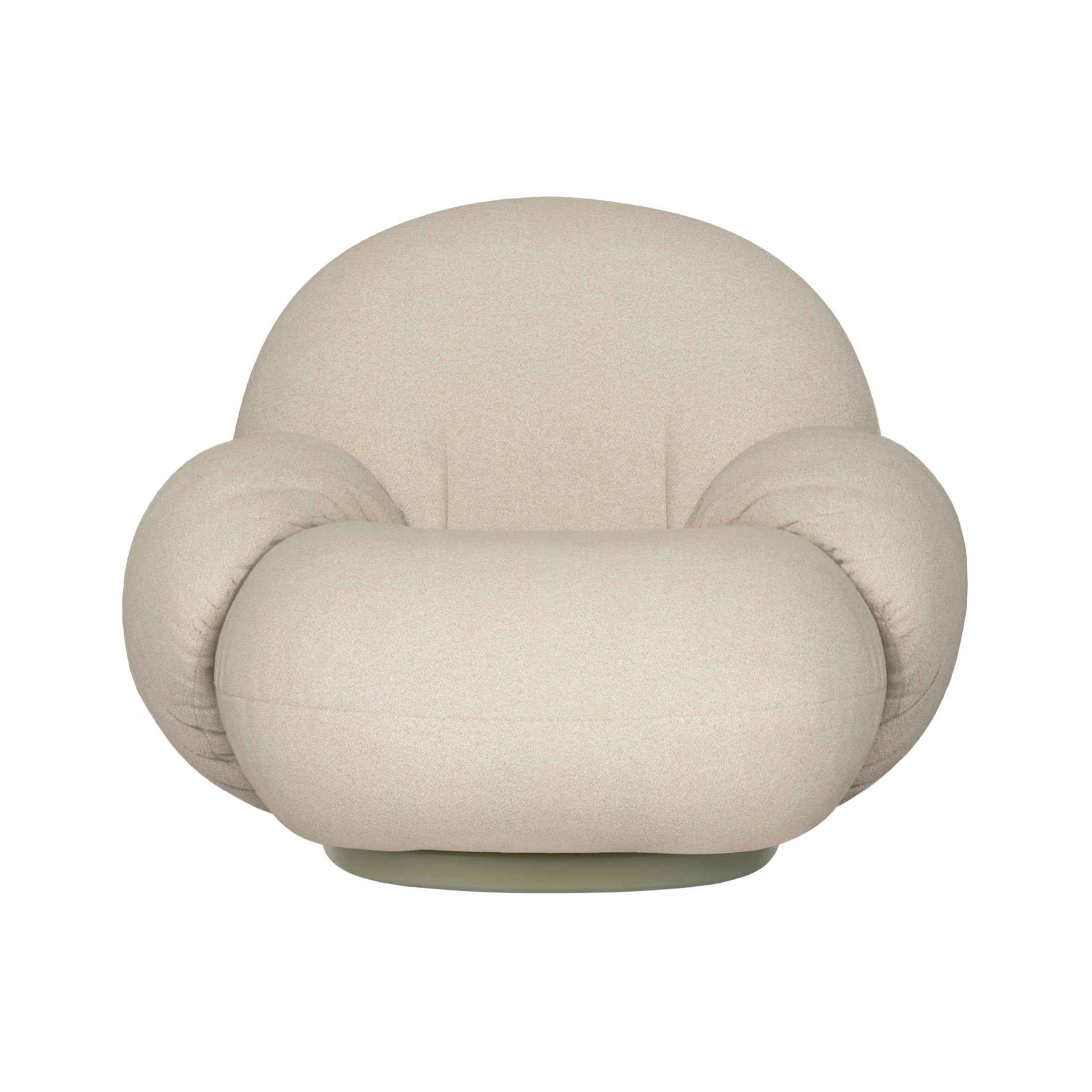 Pacha Lounge Chair with Armrest: Swivel Base + Outdoor