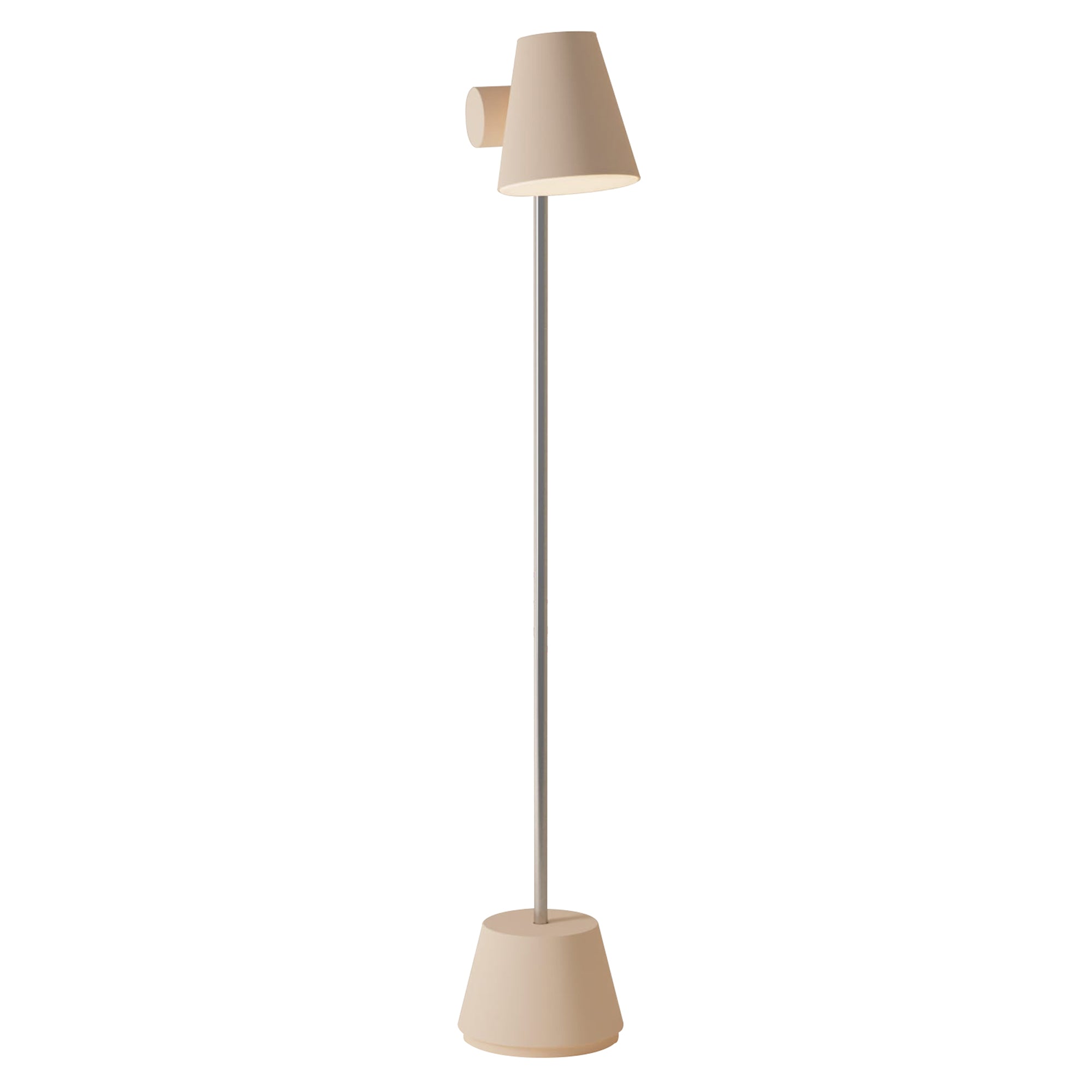 Aim Floor Light: Peach + Chrome