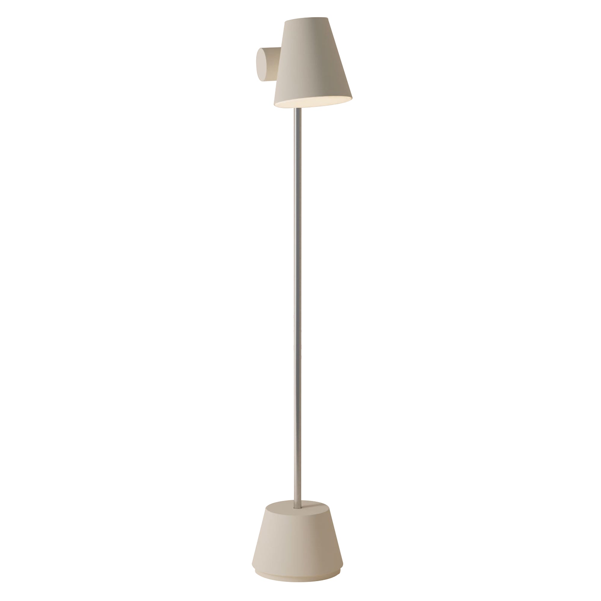 Aim Floor Light: Sand + Chrome
