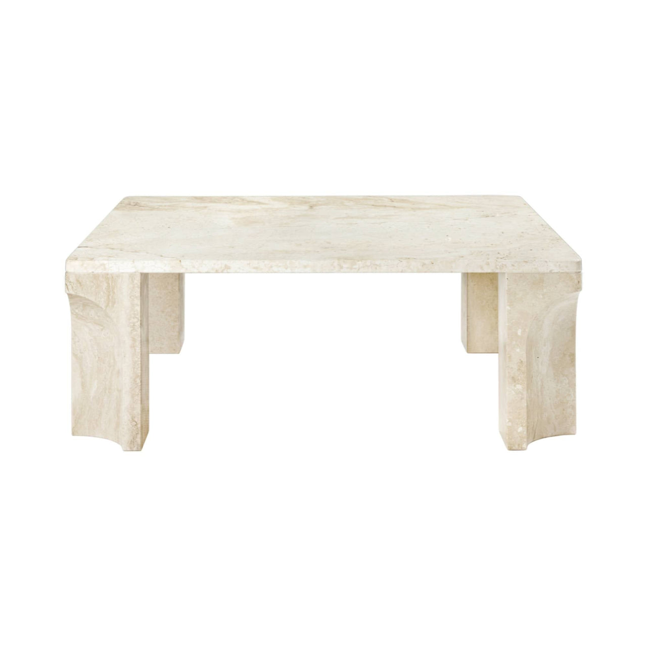 Doric Coffee Table: Square + Neutral White