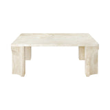 Doric Coffee Table: Square + Neutral White