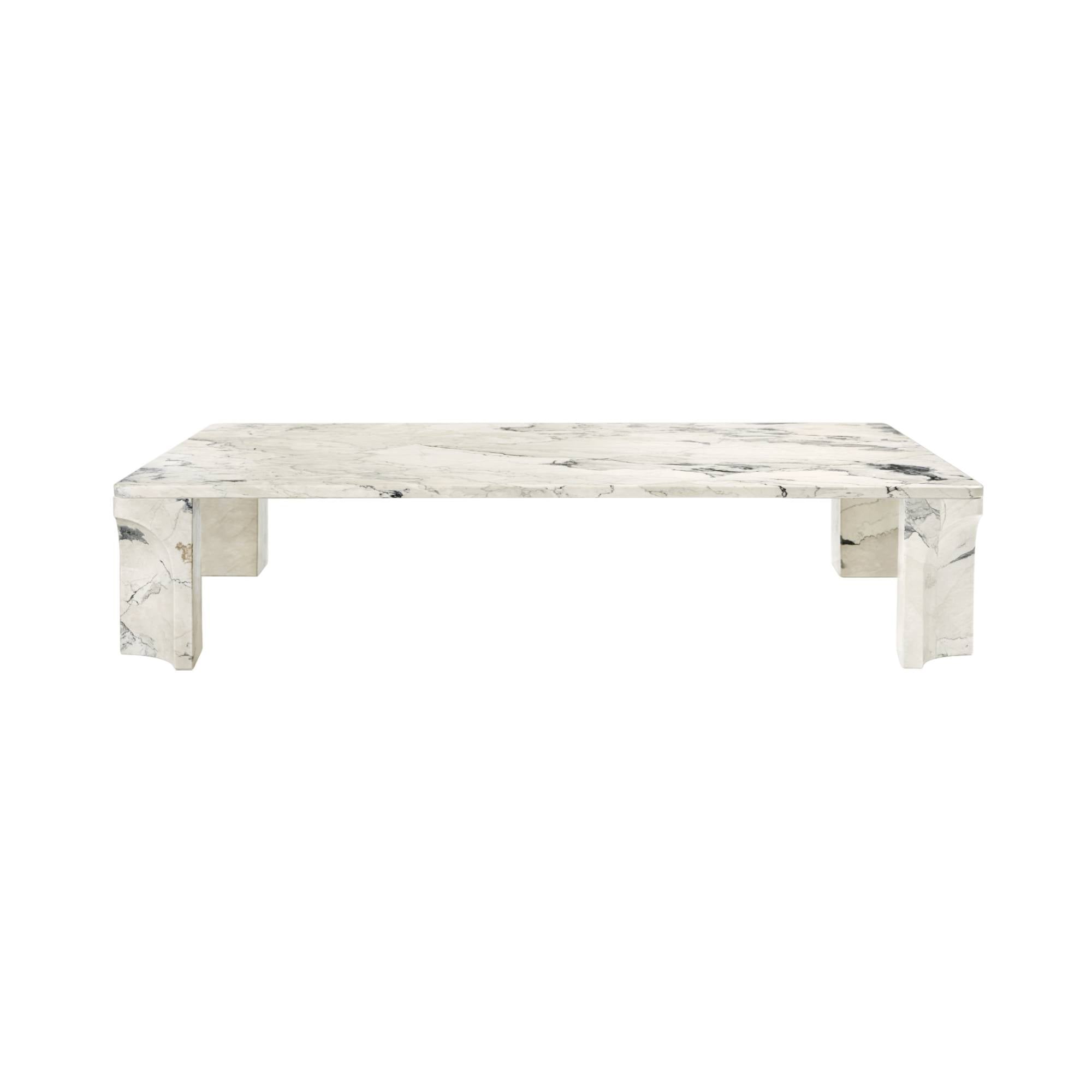 Doric Coffee Table: Rectangular + Electric Grey