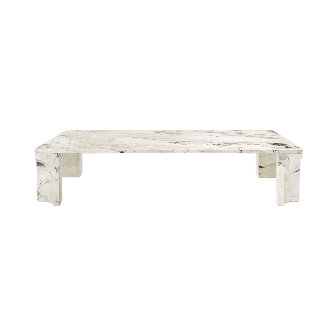 Doric Coffee Table: Rectangular + Electric Grey