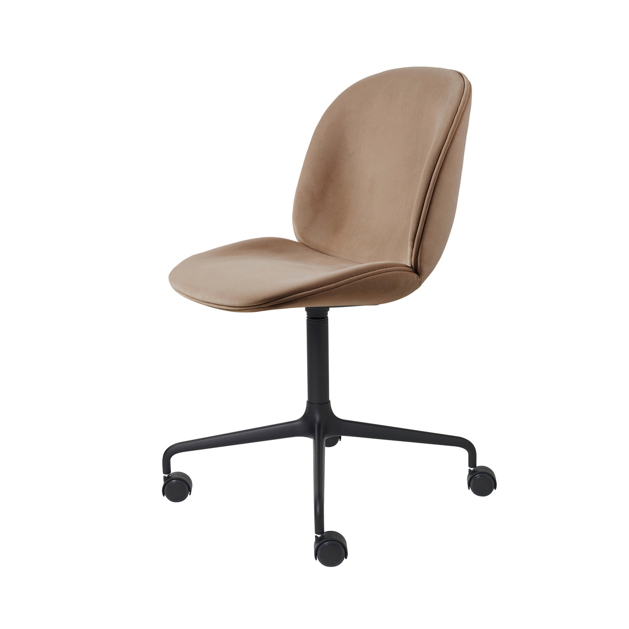 Beetle Meeting Chair: 4-Star Swivel Base with Castors + Full Upholstery + Black Matt