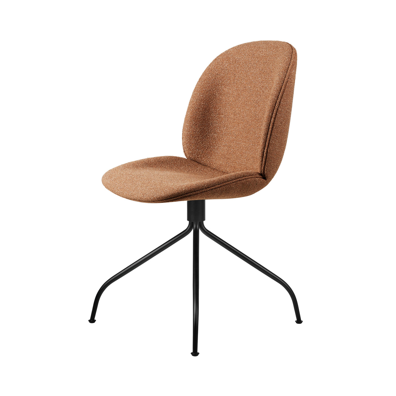 Beetle Meeting Chair: Swivel Base + Full Upholstery + Black Matt
