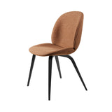 Beetle Dining Chair: Wood Base + Full Upholstery + Black Stained Beech Semi Matt