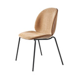 Beetle Dining Chair Veneer Shell: 4-leg Stacking + Front Upholstered + American Walnut