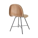 3D Dining Chair: Center Base + Front Upholstered + American Walnut