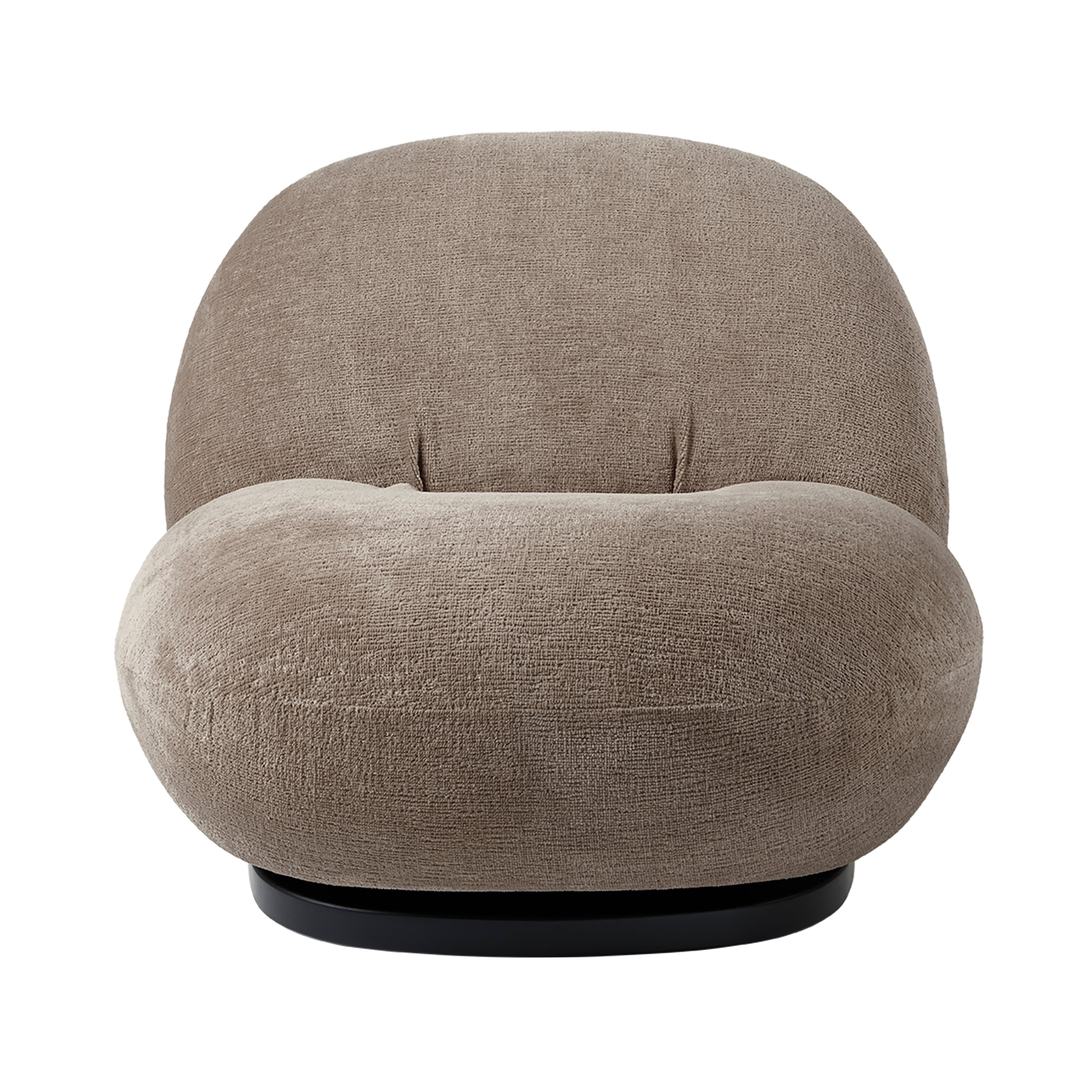 Pacha Lounge Chair: Swivel + Black Semi Matt