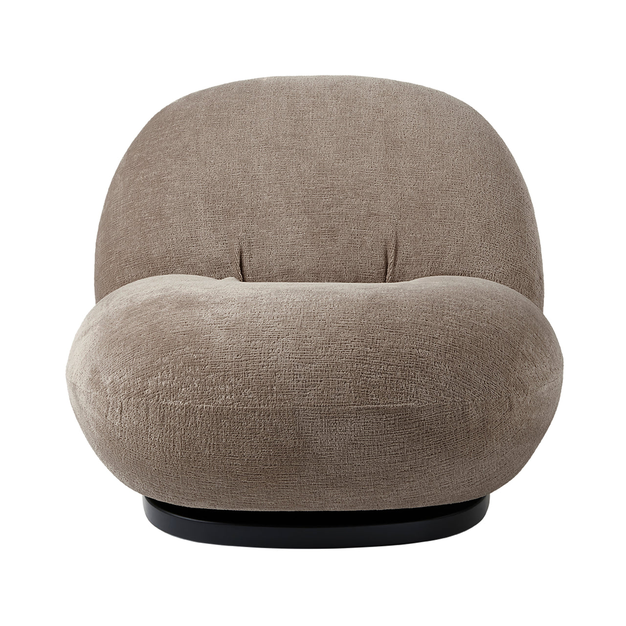 Pacha Lounge Chair: Swivel + Black Semi Matt