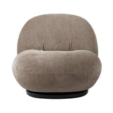 Pacha Lounge Chair: Swivel + Black Semi Matt