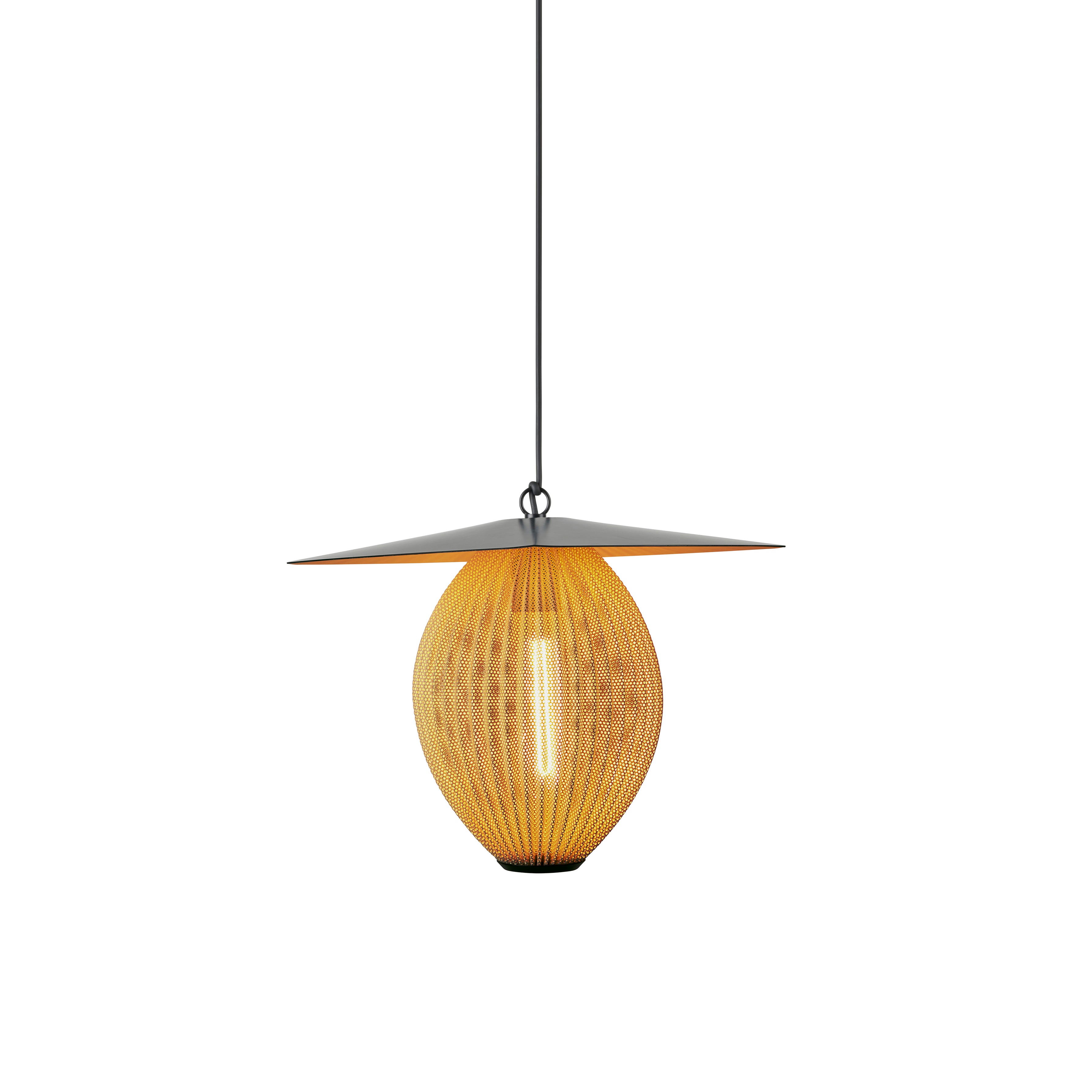 Satellite Outdoor Pendant: Mustard Gold Semi Matt