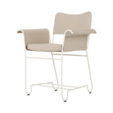 Tropique Dining Chair: Outdoor + Without Fringes + White Semi Matt + Leslie 12