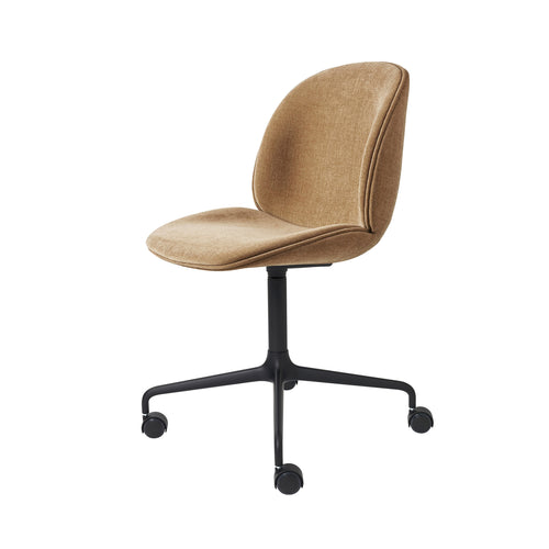 Beetle Meeting Chair: 4-Star Swivel Base with Castors + Full Upholstery + Black Matt