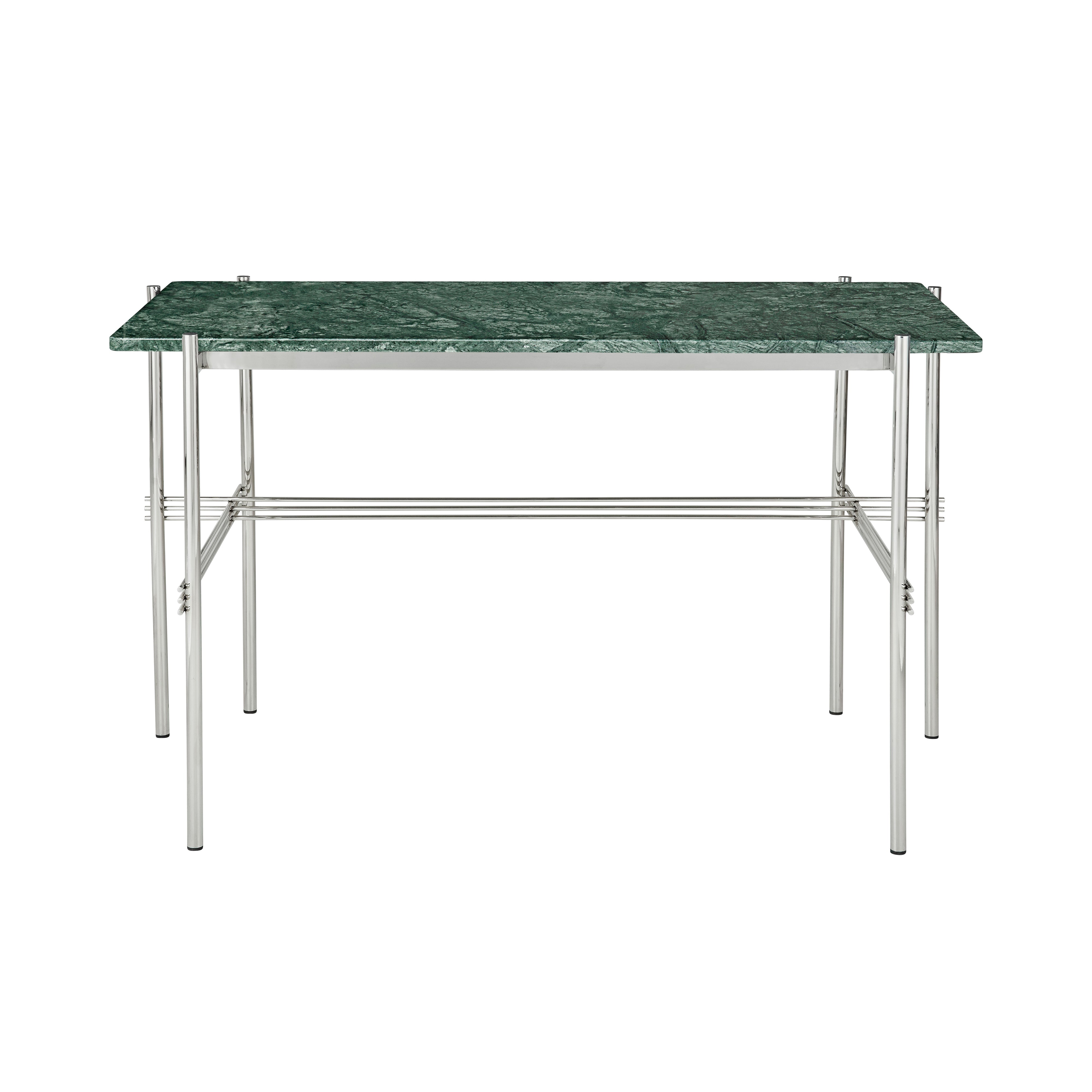 TS Desk: Polished Steel + Green Guatemala