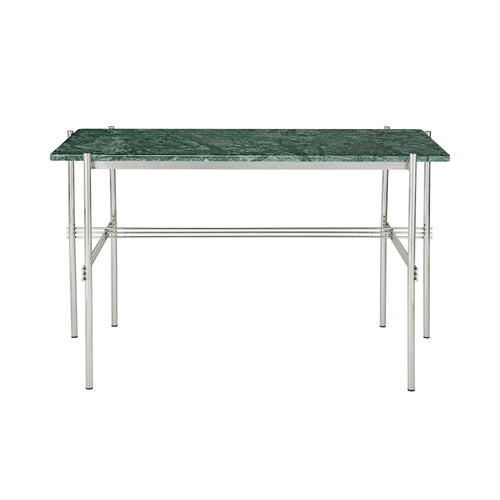 TS Desk: Polished Steel + Green Guatemala