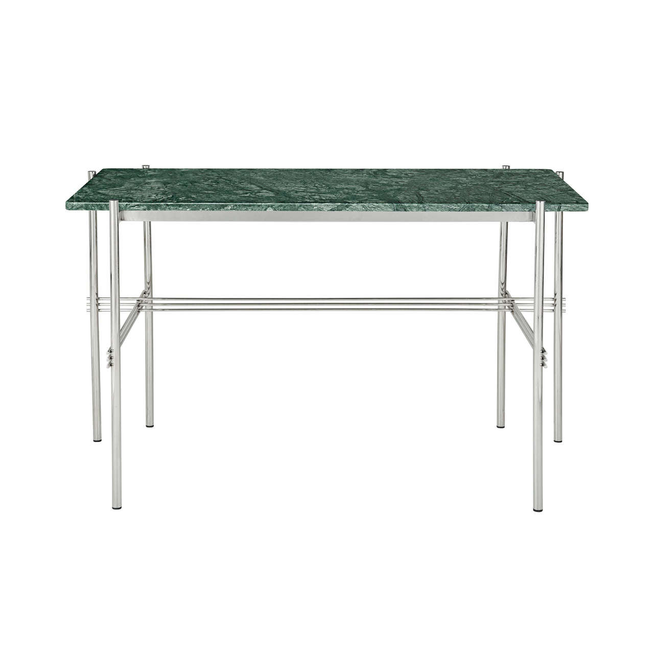 TS Desk: Polished Steel + Green Guatemala