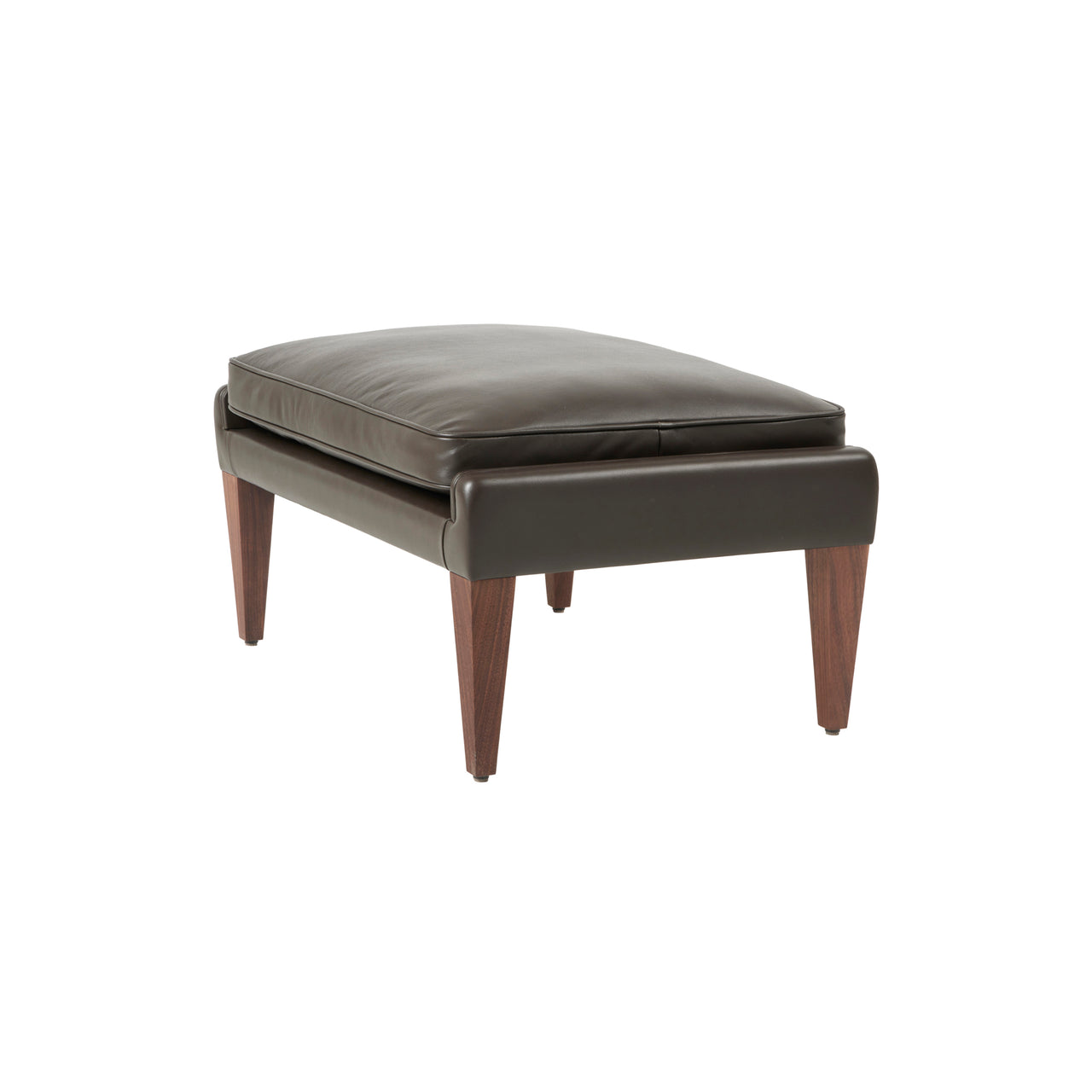 V11 Ottoman: Fully Upholstered + Oiled American Walnut