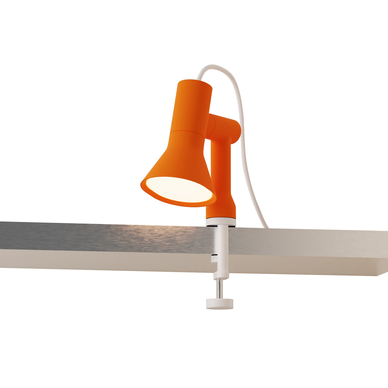 Gallery Clamp Light: Persimmon + White