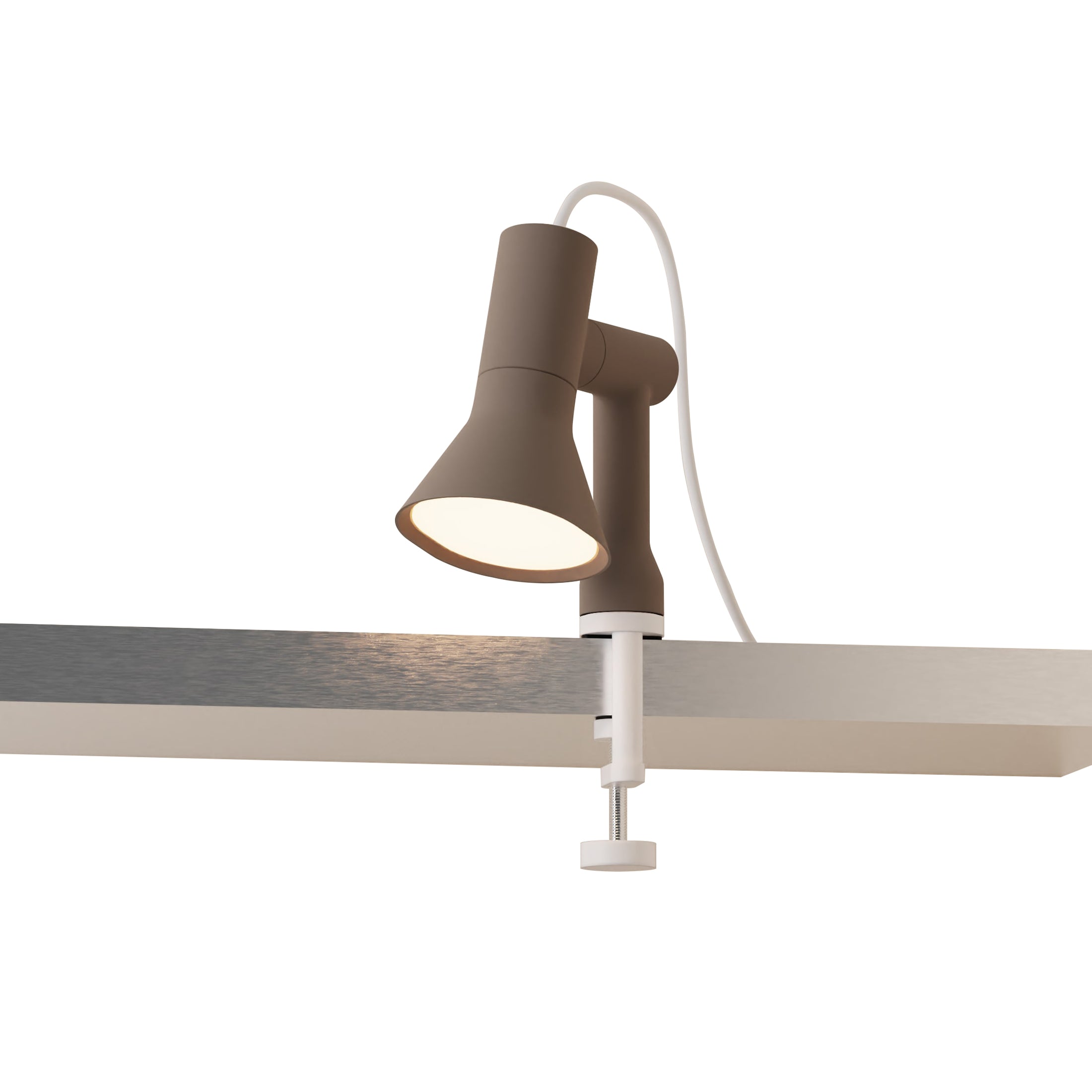 Gallery Clamp Light: Smoke + White