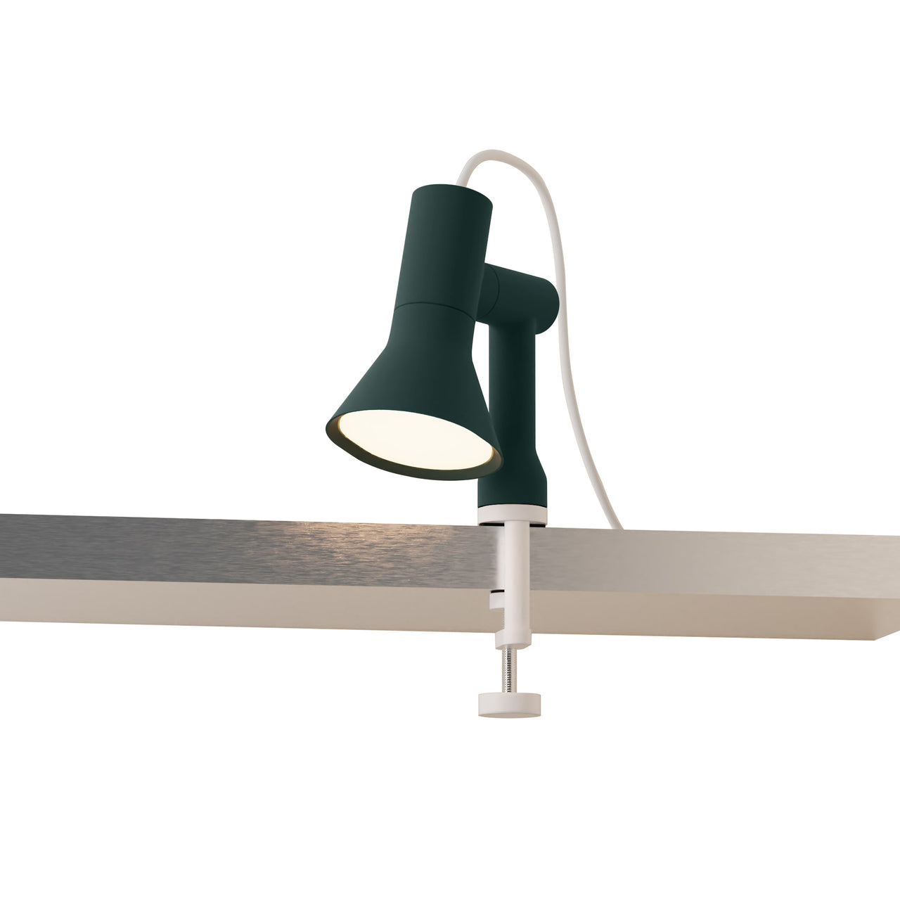 Gallery Clamp Light: Spruce + White