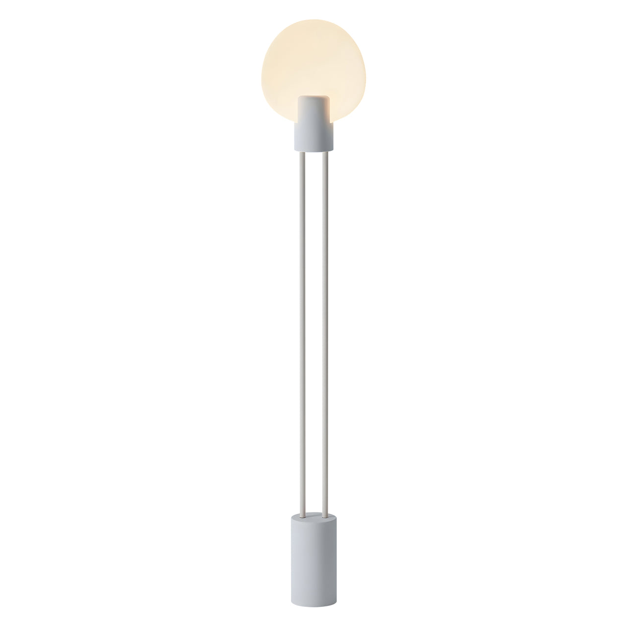 Pavone Floor Light: Mist + White