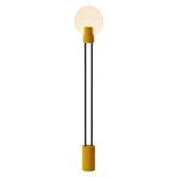 Pavone Floor Light: Mustard + Black