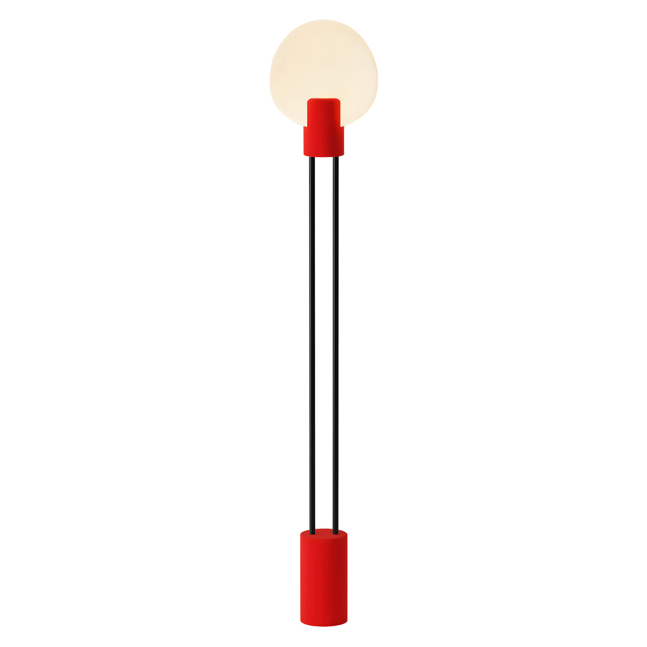 Pavone Floor Light: Poppy + Black