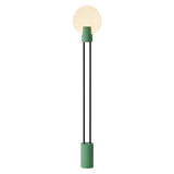 Pavone Floor Light: Sage + Black