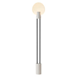 Pavone Floor Light: Snow + Black