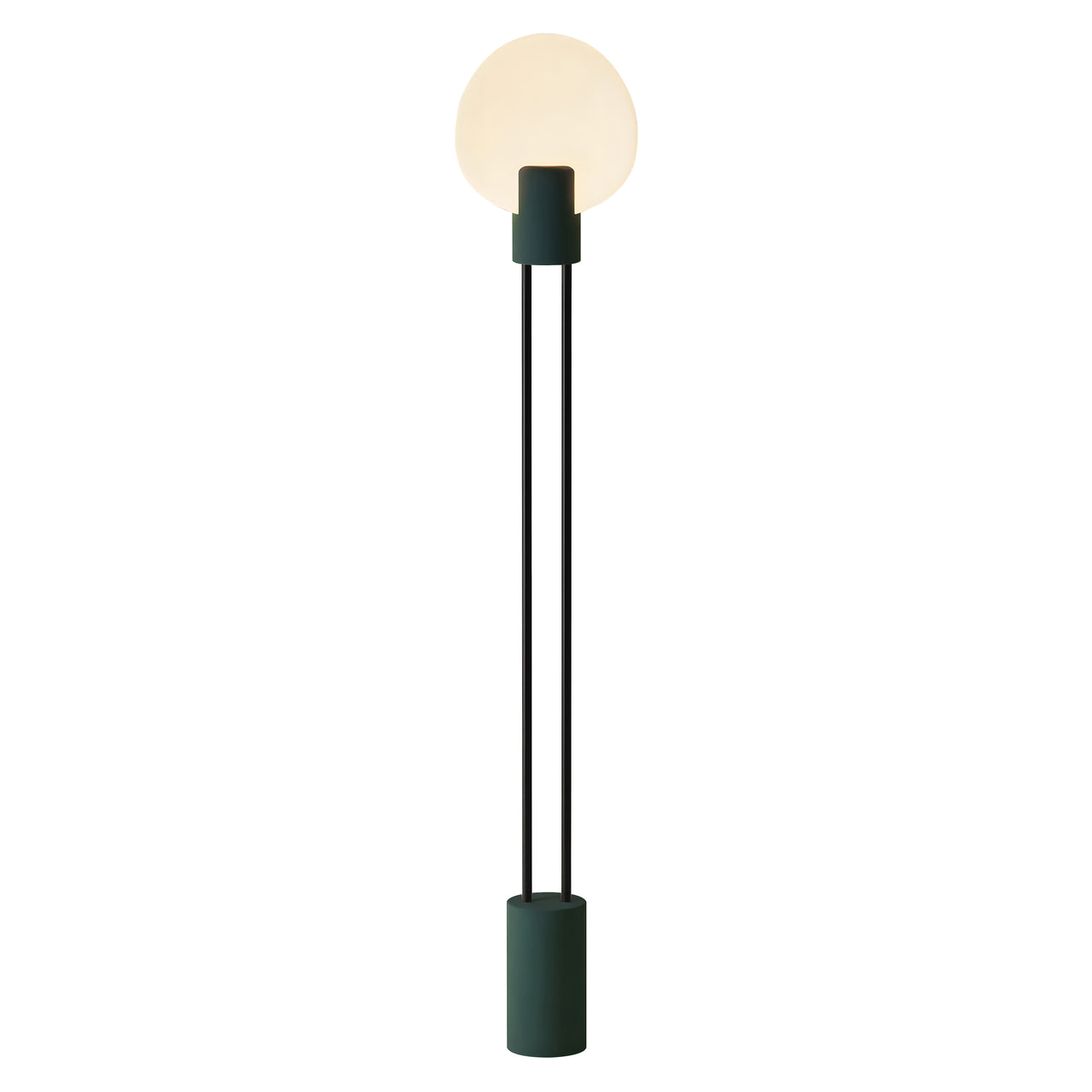 Pavone Floor Light: Spruce + Black