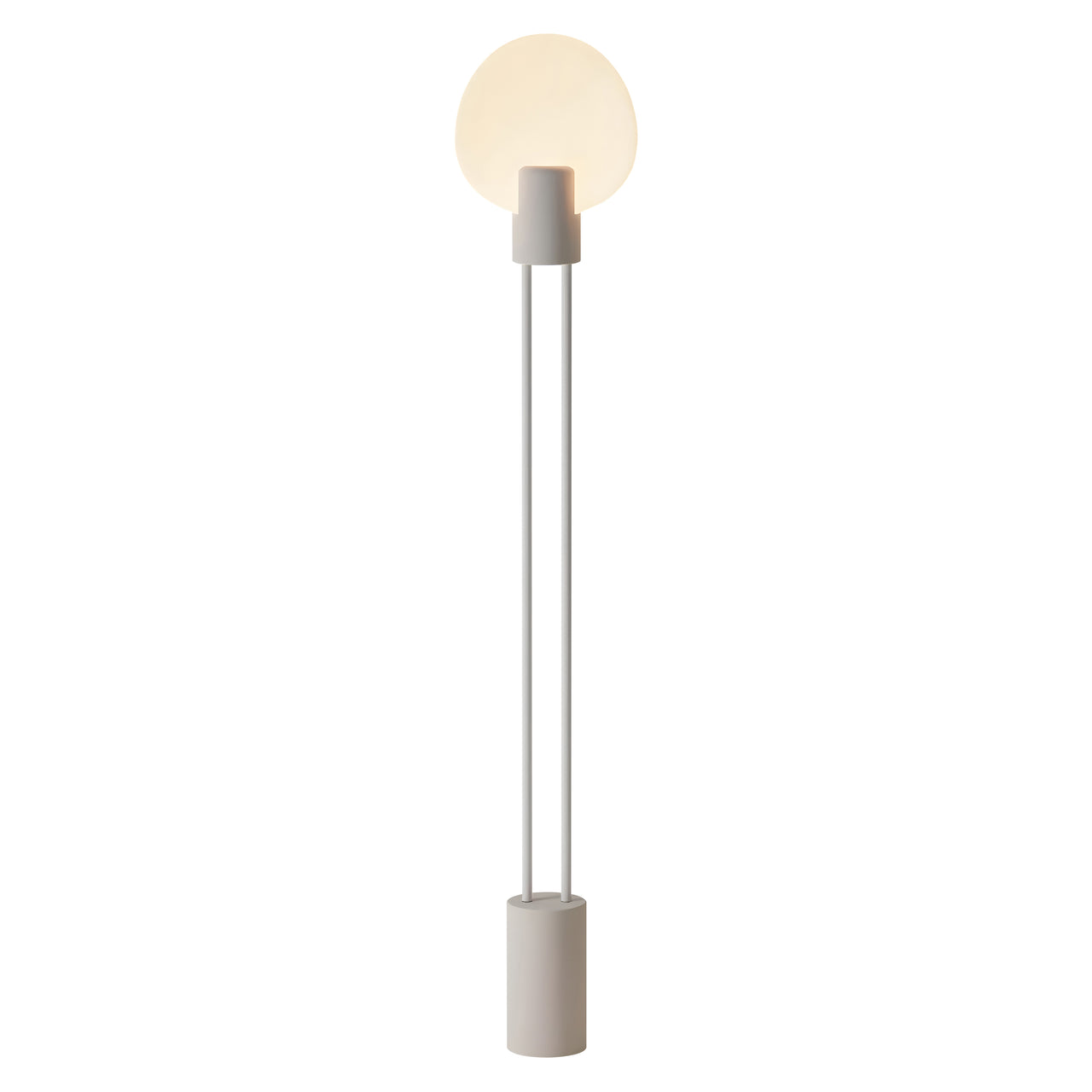 Pavone Floor Light: Stone + White