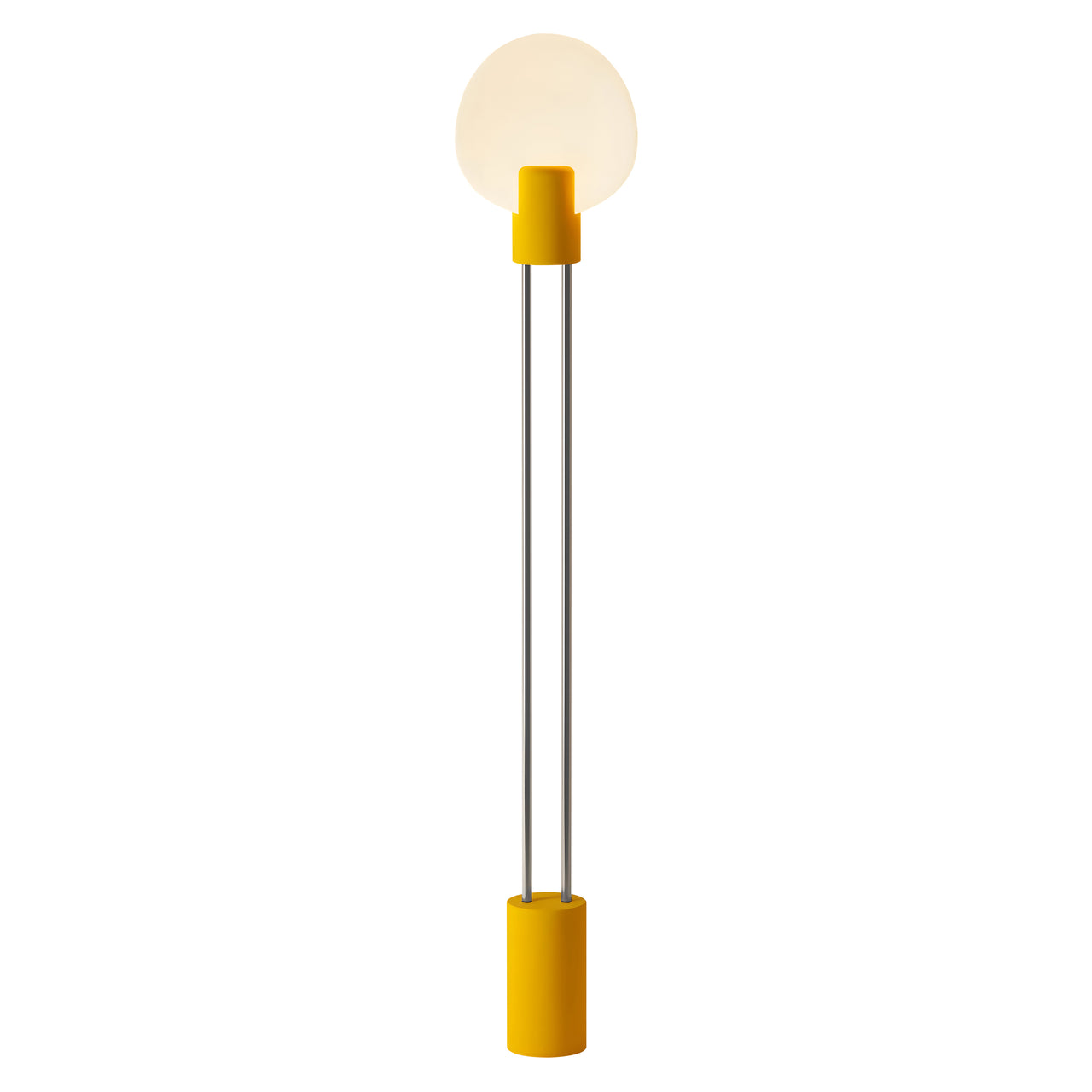 Pavone Floor Light: Sunrise + Chrome