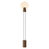 Pavone Floor Light: Walnut + White
