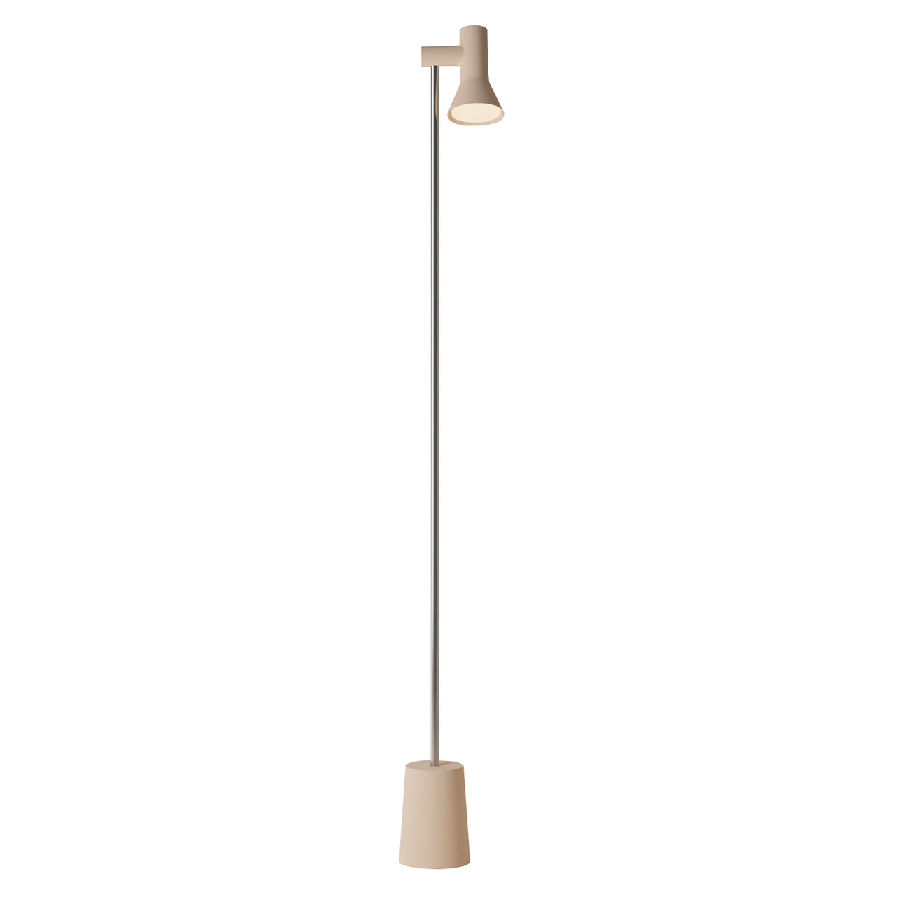 Gallery Floor Light: Peach + Chrome