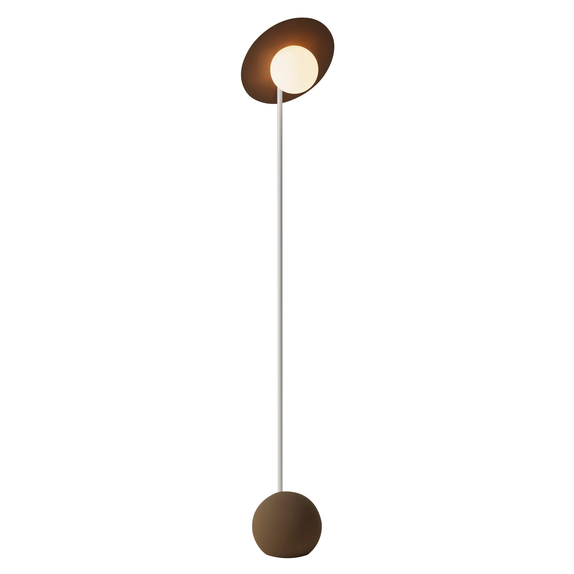 Noah Floor Light: Walnut + White