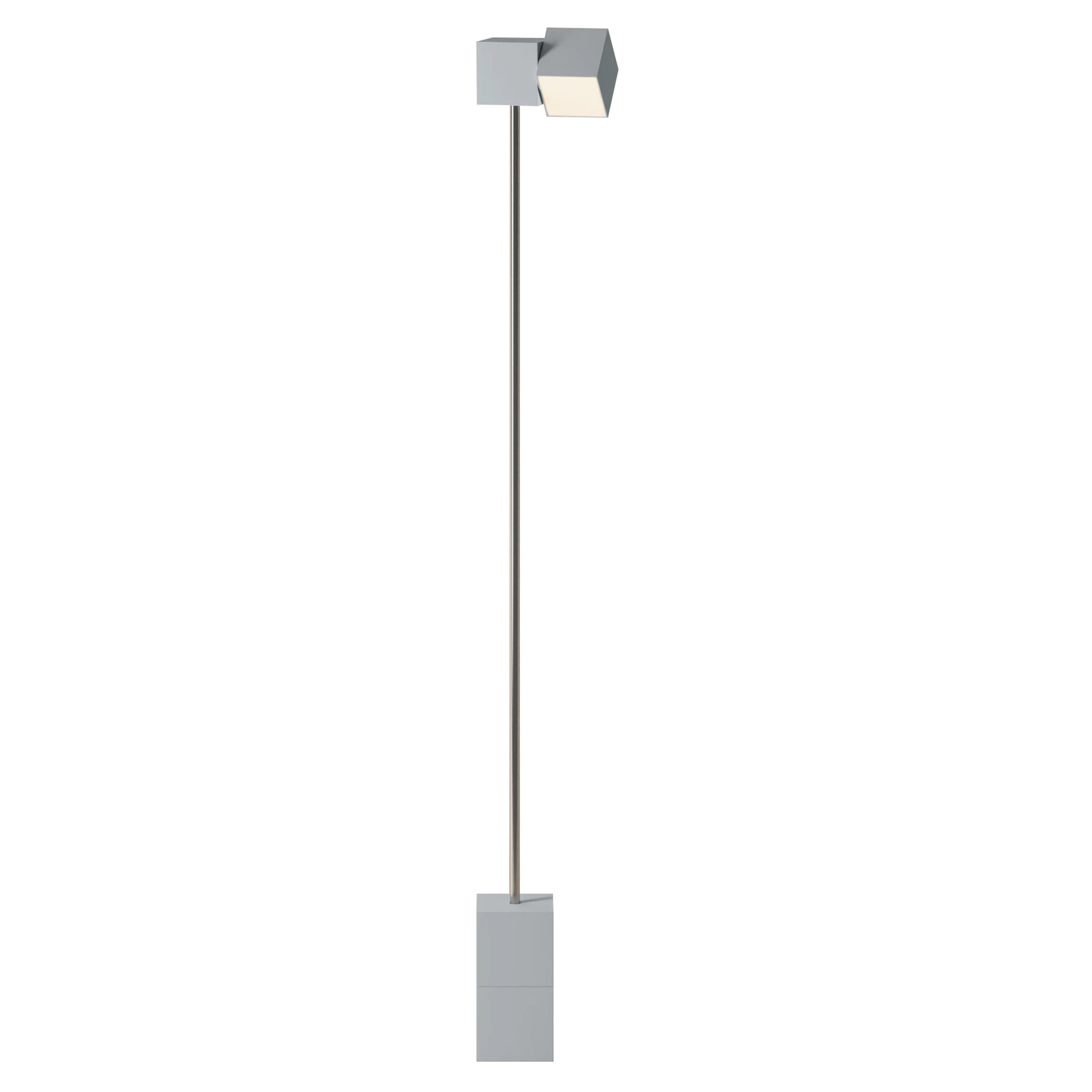 Analog Floor Light: Mist + Chrome