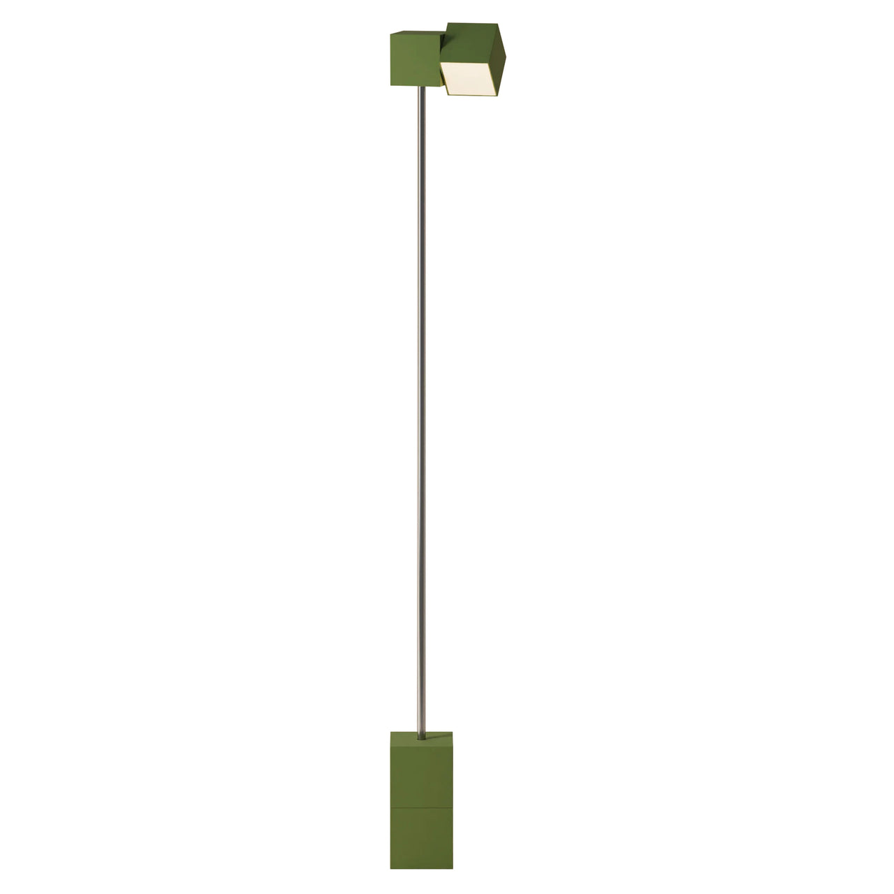 Analog Floor Light: Olive + Chrome