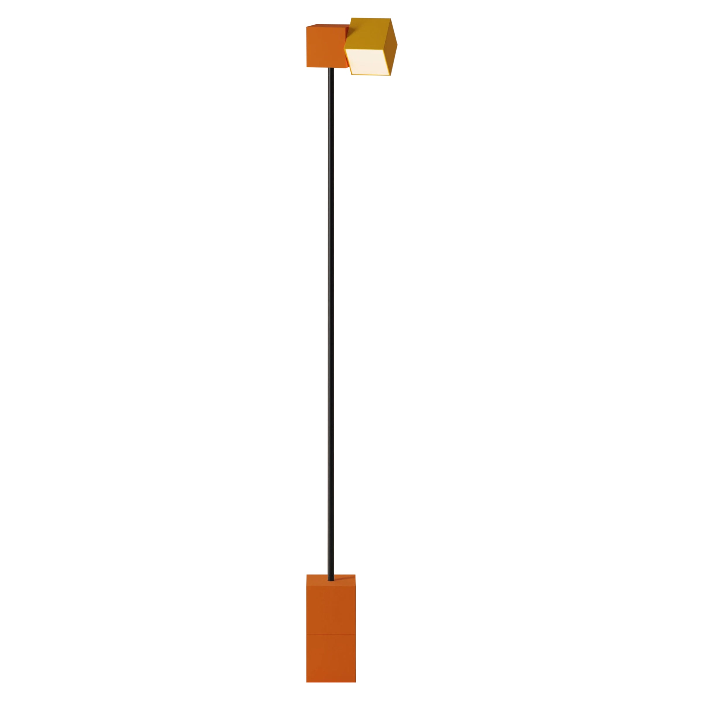 Analog Floor Light: Persimmon + Black