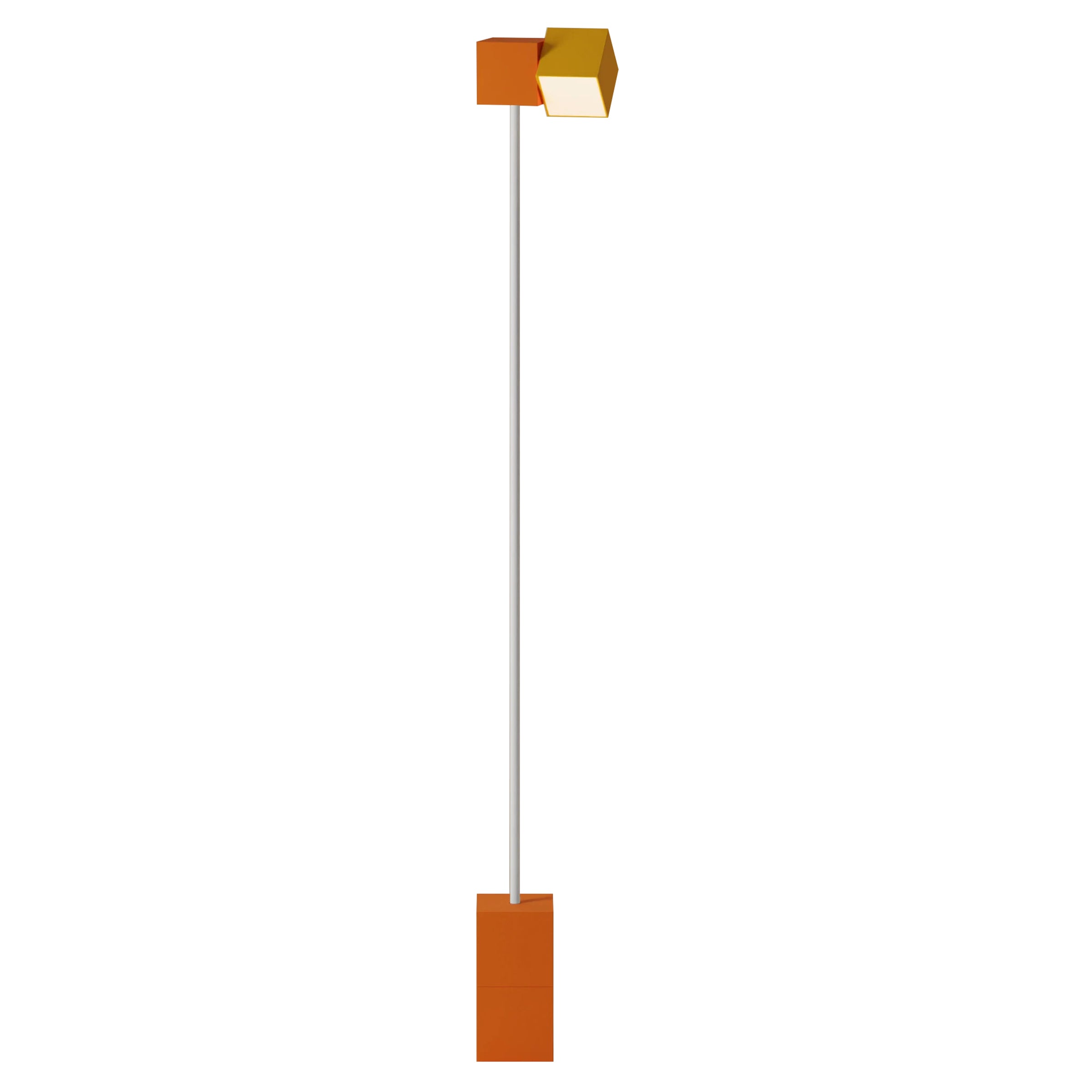 Analog Floor Light: Persimmon + White