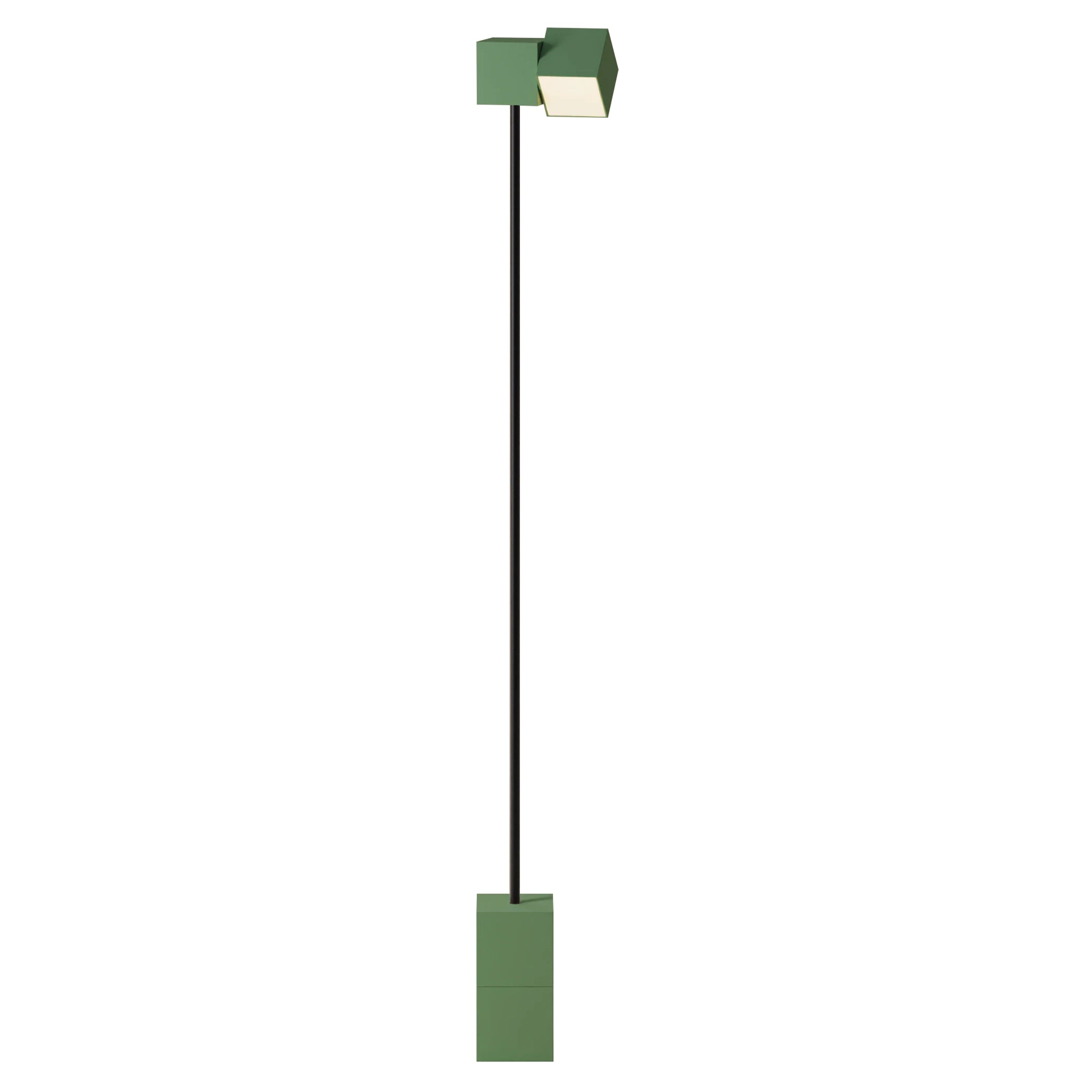 Analog Floor Light: Sage + Black